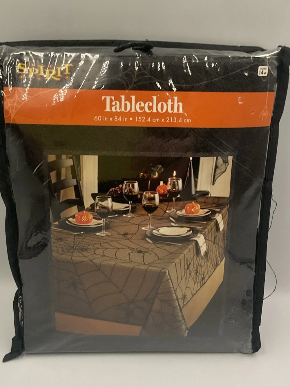 Spiderweb Tablecloth Spirit Halloween Spooky Decor Webbing Spider Webs Rectangle